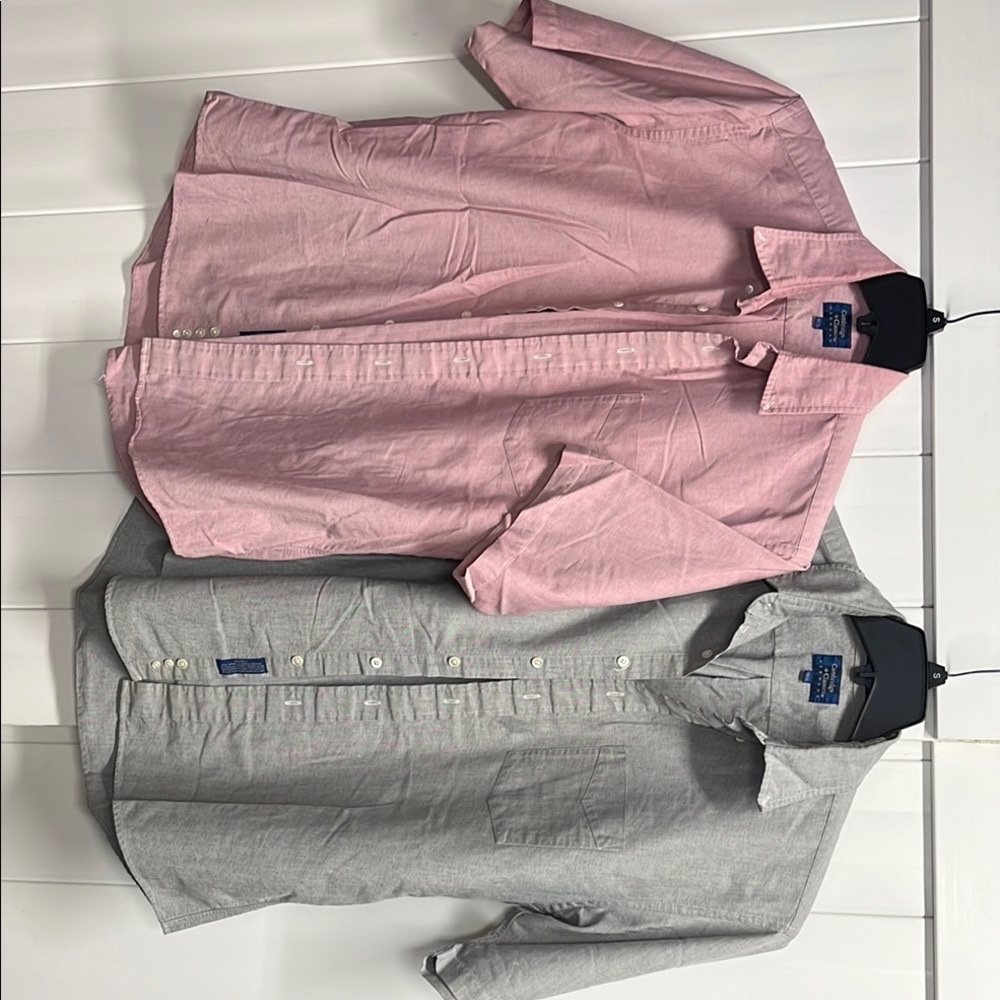 Men’s Cambridge Classics vintage (Mervyns) Pink and Gray Shirts Size 16 1/2